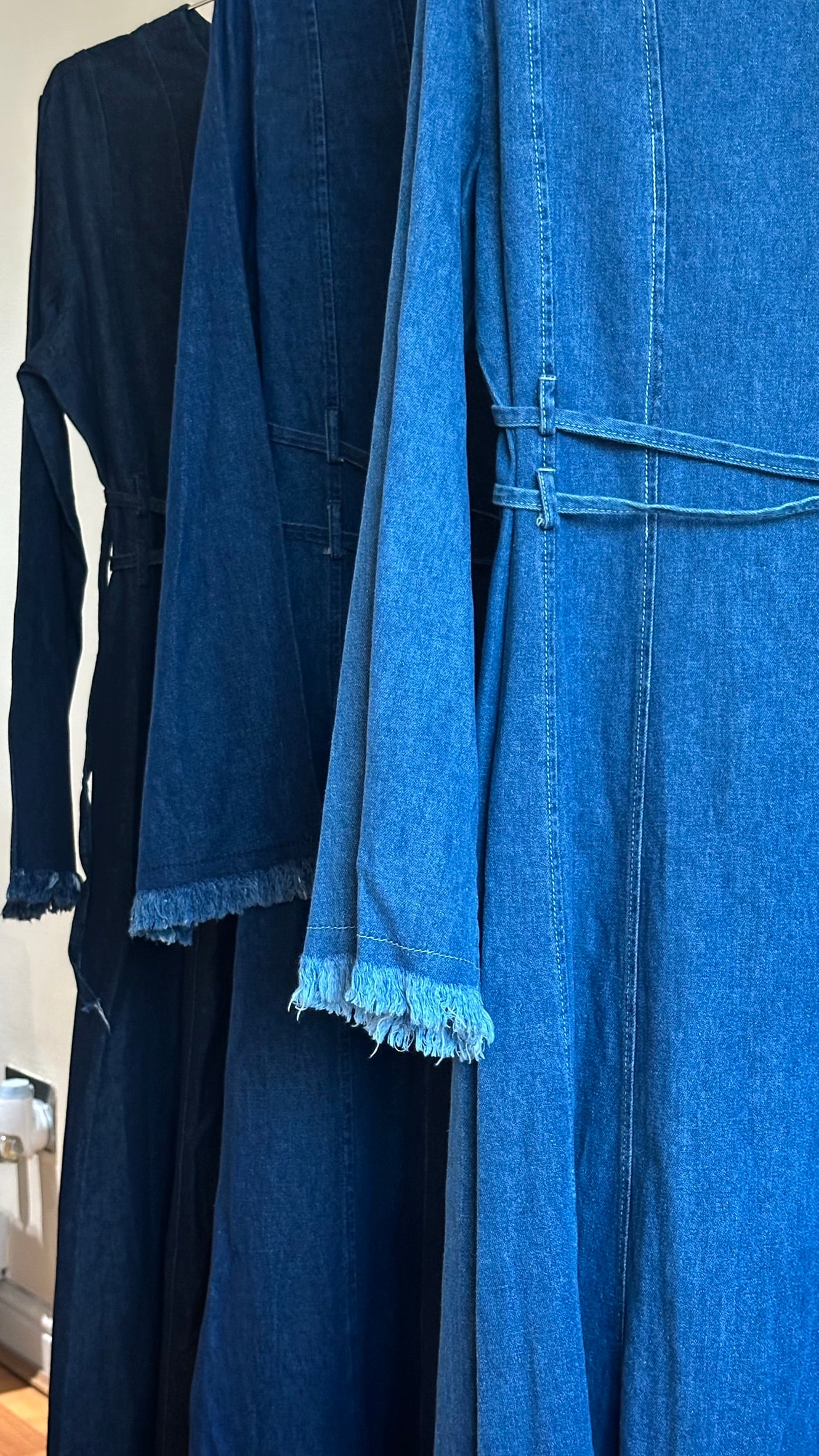 Denim Double Belt Dress