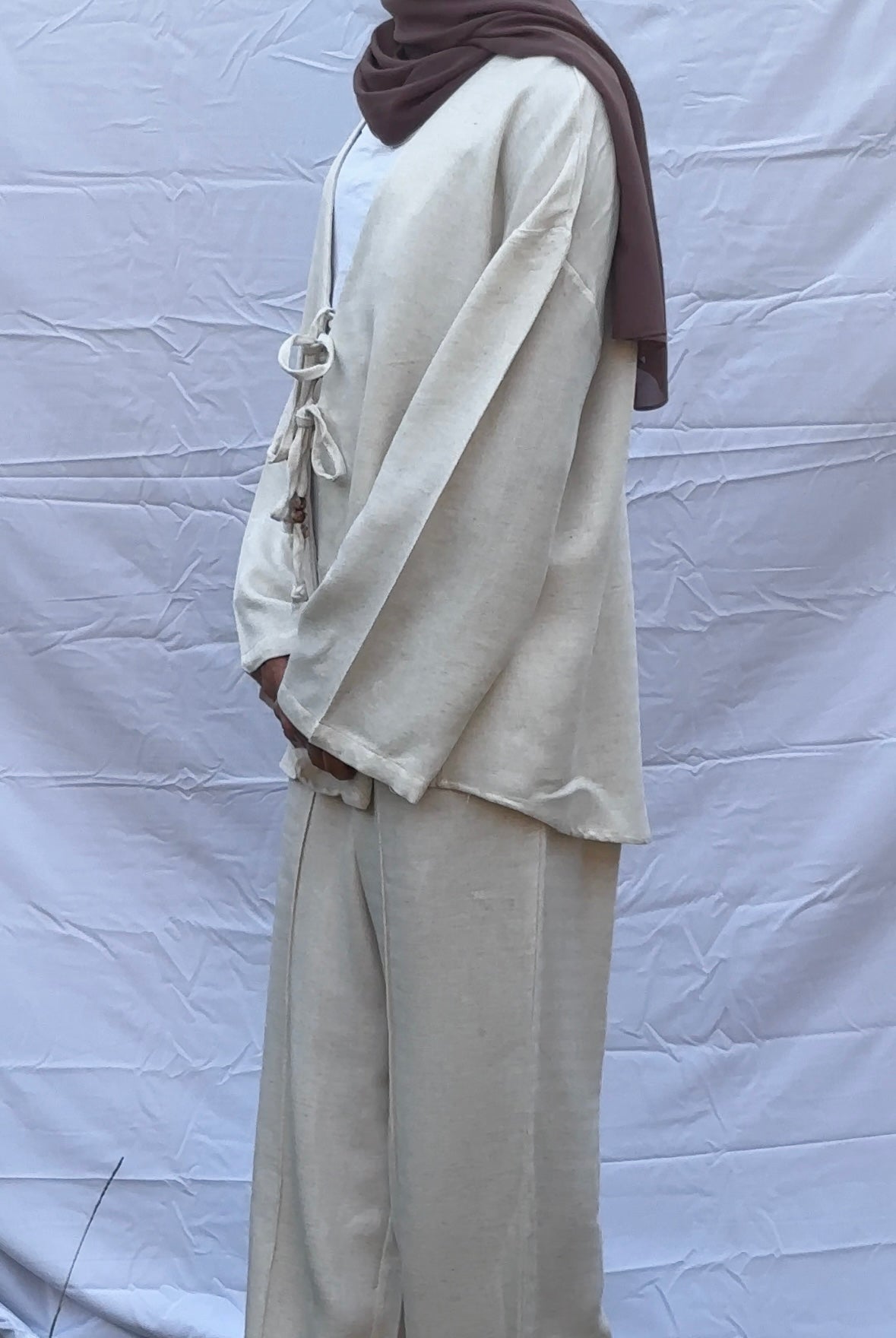 Linen Bow Tie Co-Ord Set