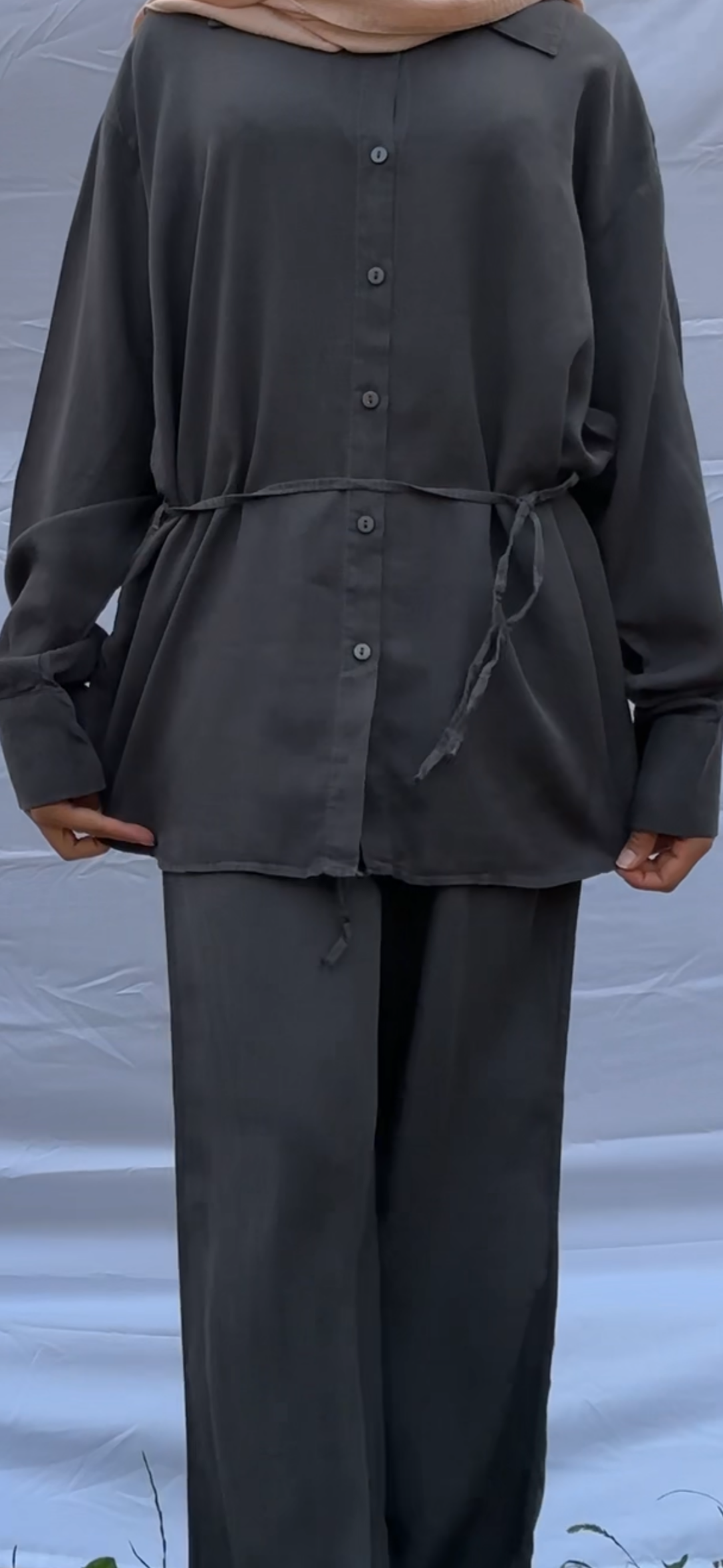 Cotton Co-ord Set with Belt