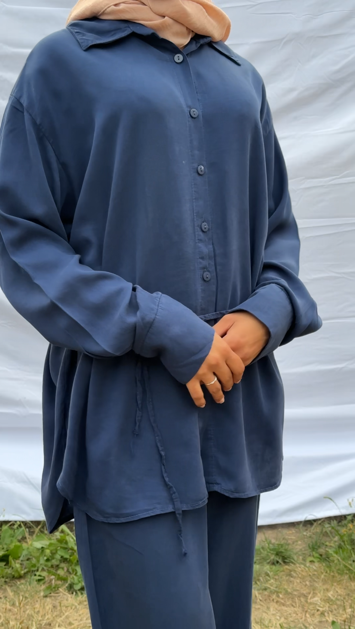 Cotton Co-ord Set with Belt