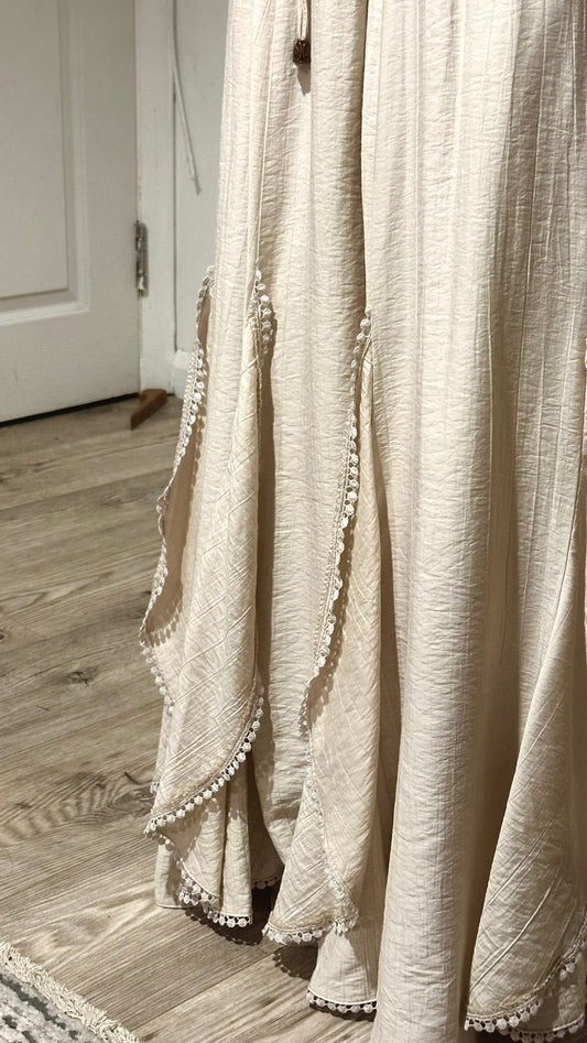 Flutter Skirt Set - Cream