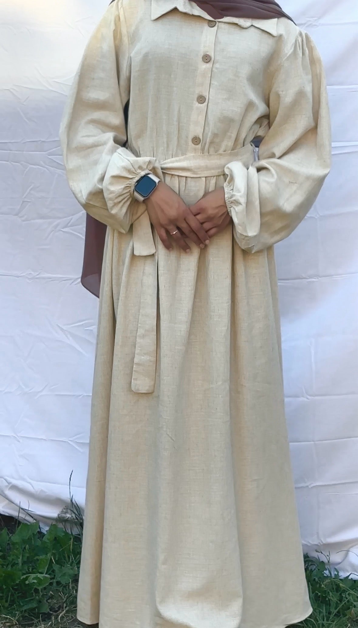 Button Up Linen Dress