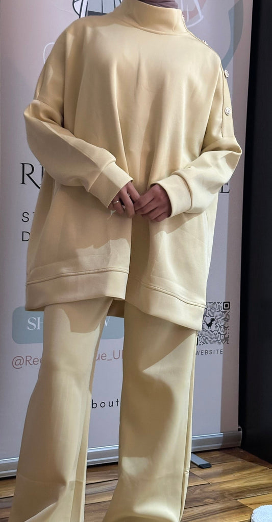 Butter Soft Shoulder Button Co-ord Set