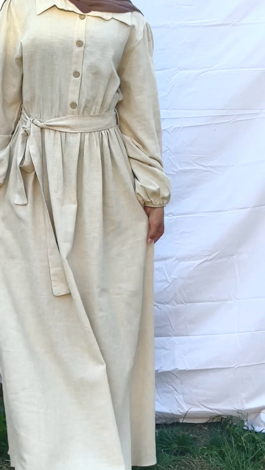 Button Up Linen Dress
