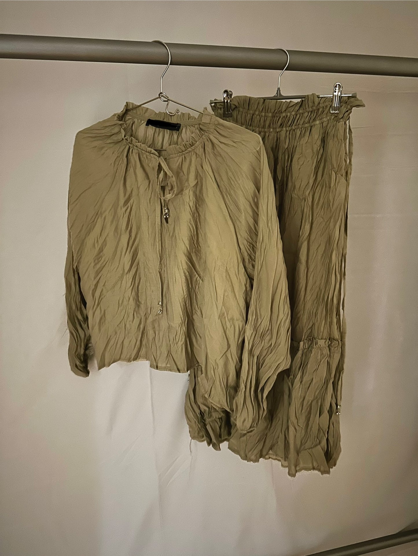 Crimped Skirt Co-ord Set