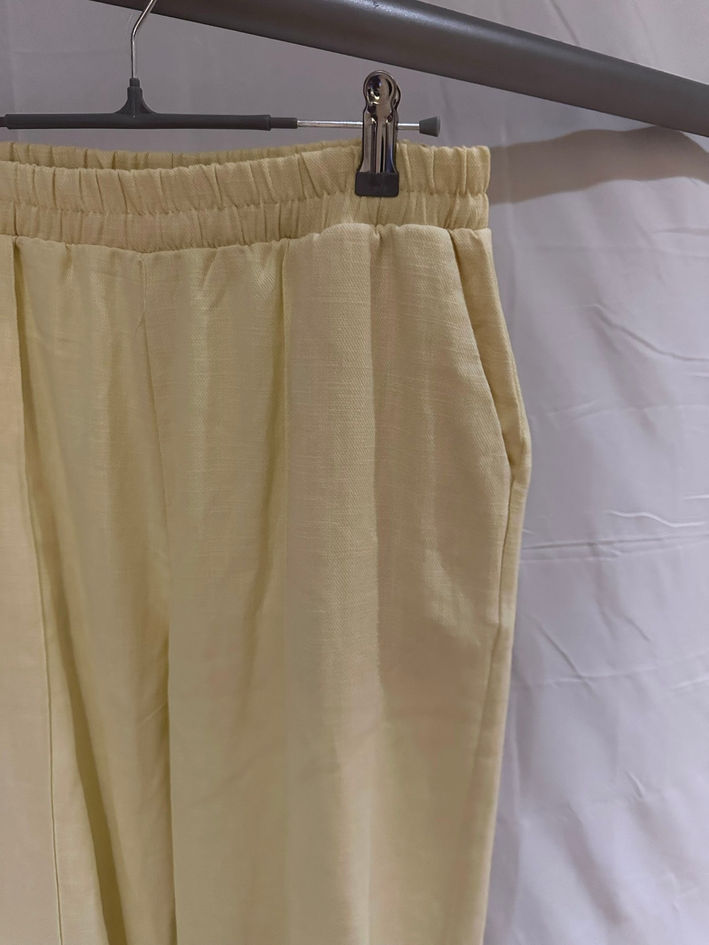 Yellow Linen Bow Co-ord Set