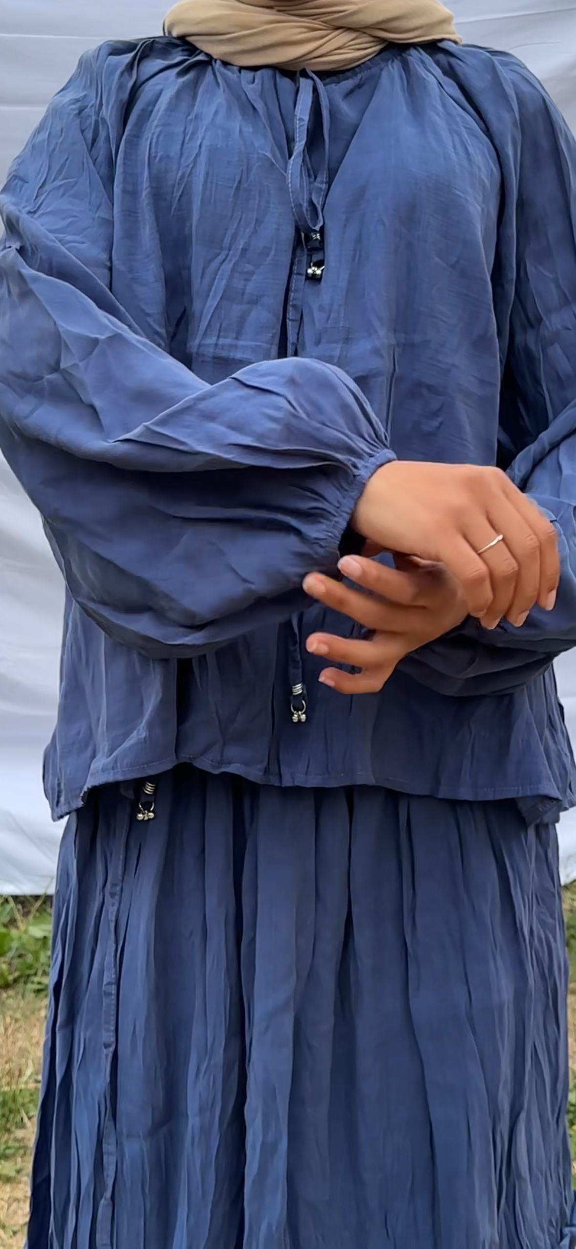 Crimped Skirt Co-ord Set