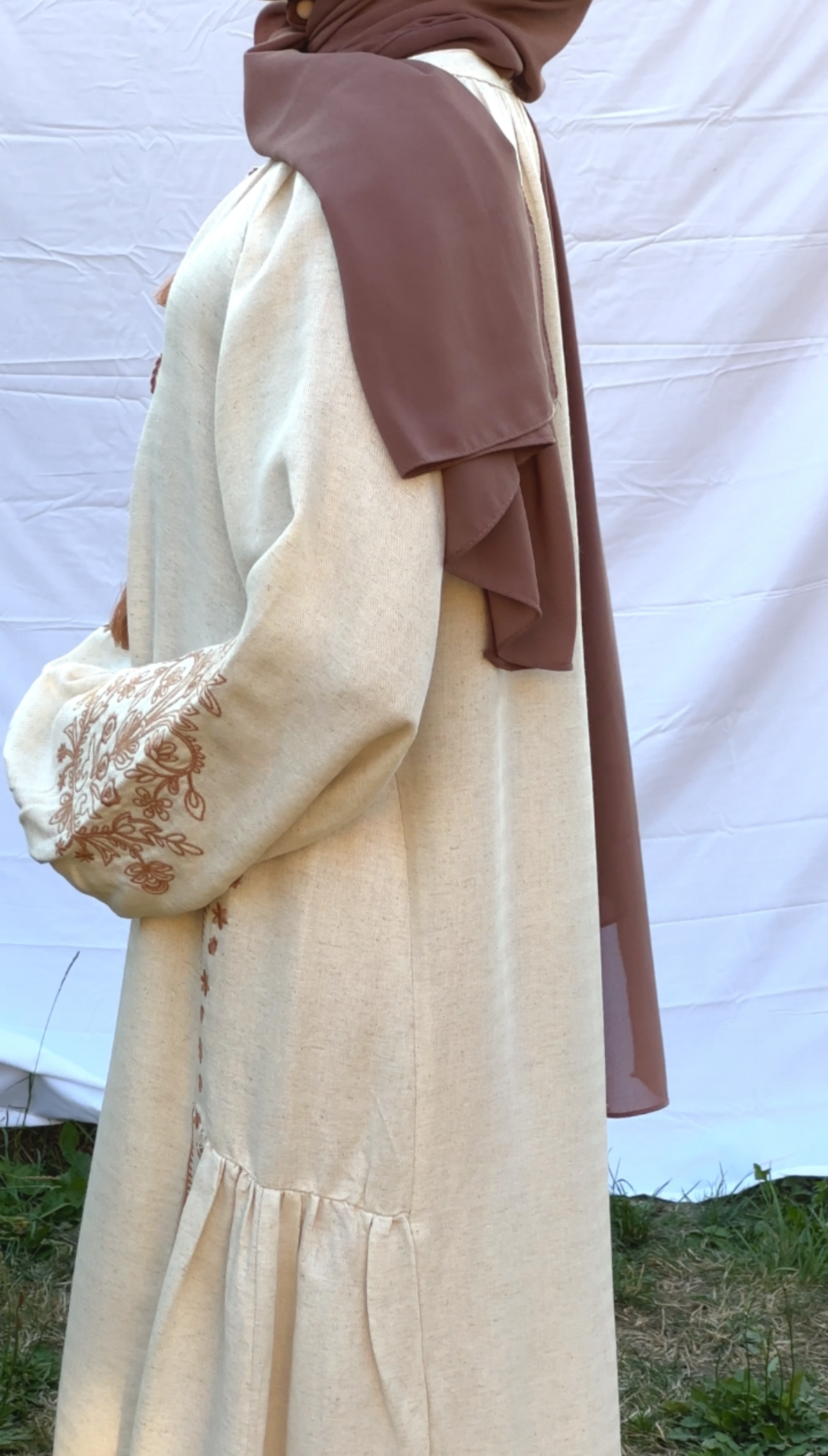 Embroidered Linen Dress