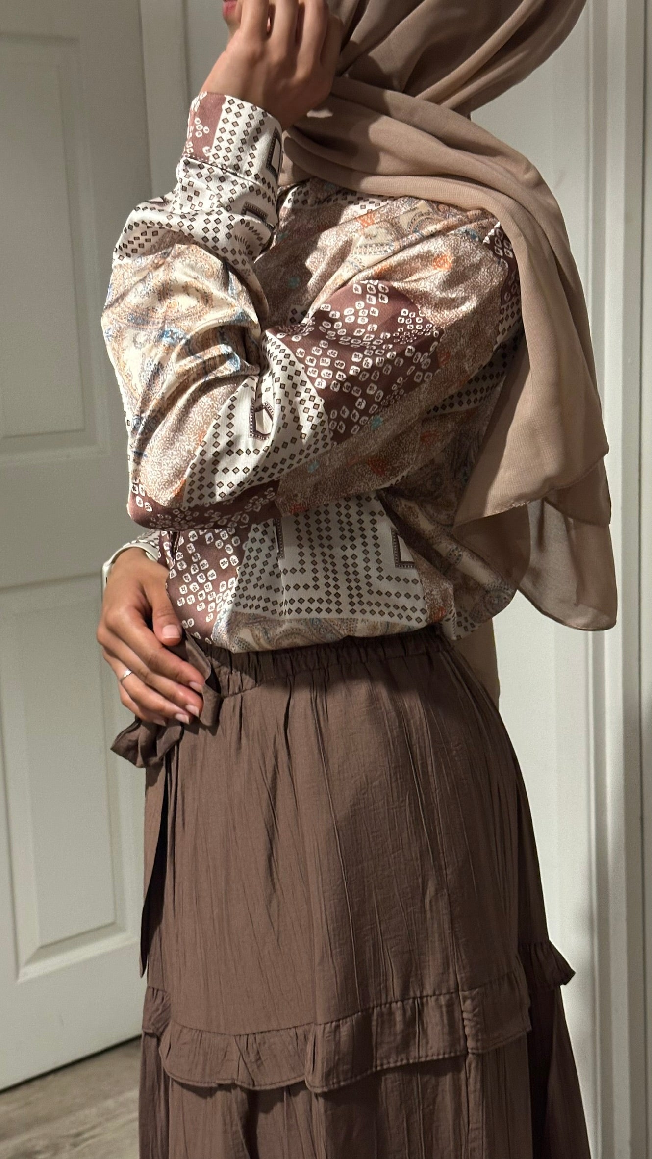 Tiered Lace Edge Skirt Set