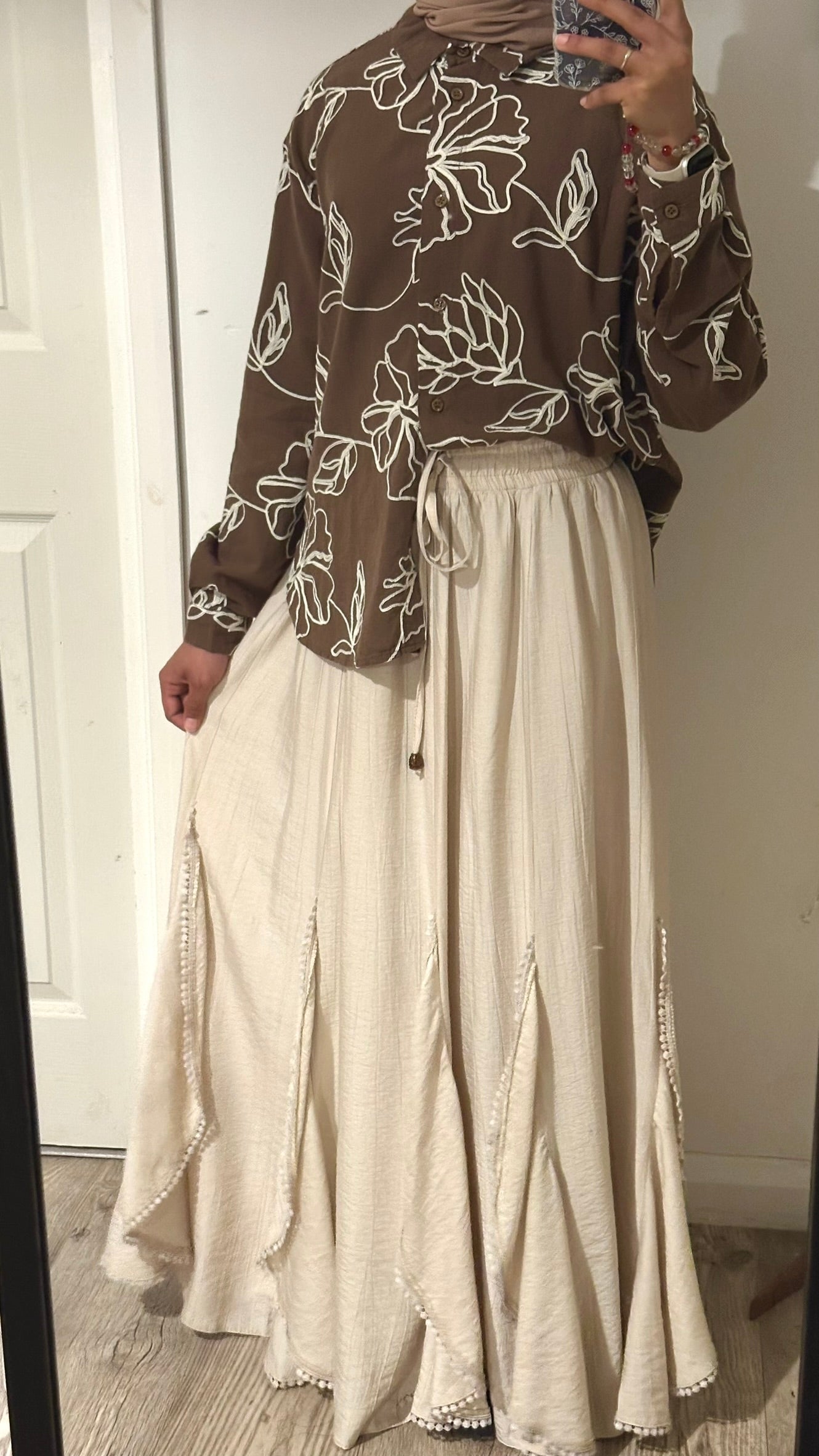 Flutter Skirt Set - Cream