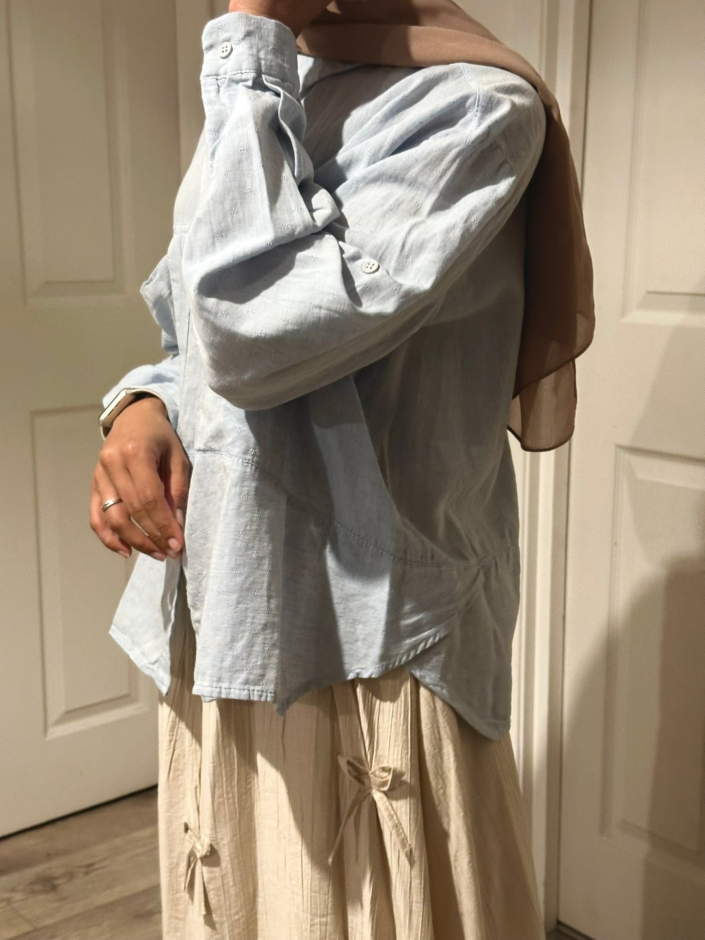 Bow Skirt Set - Cream