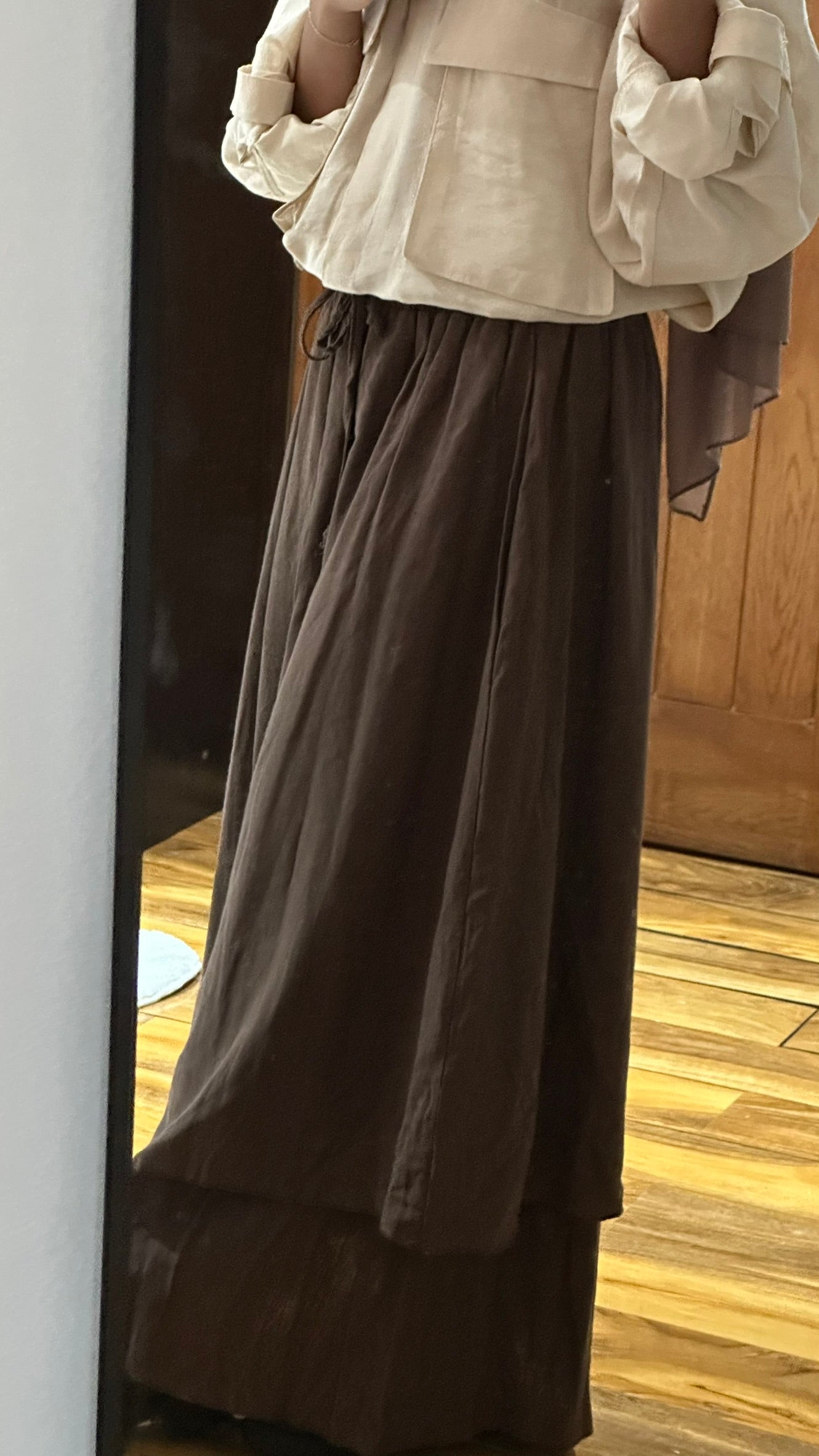 Double Tiered Linen Skirt