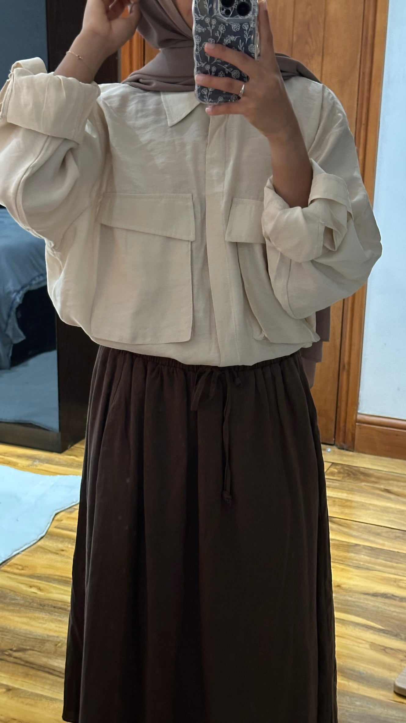 Double Tiered Linen Skirt