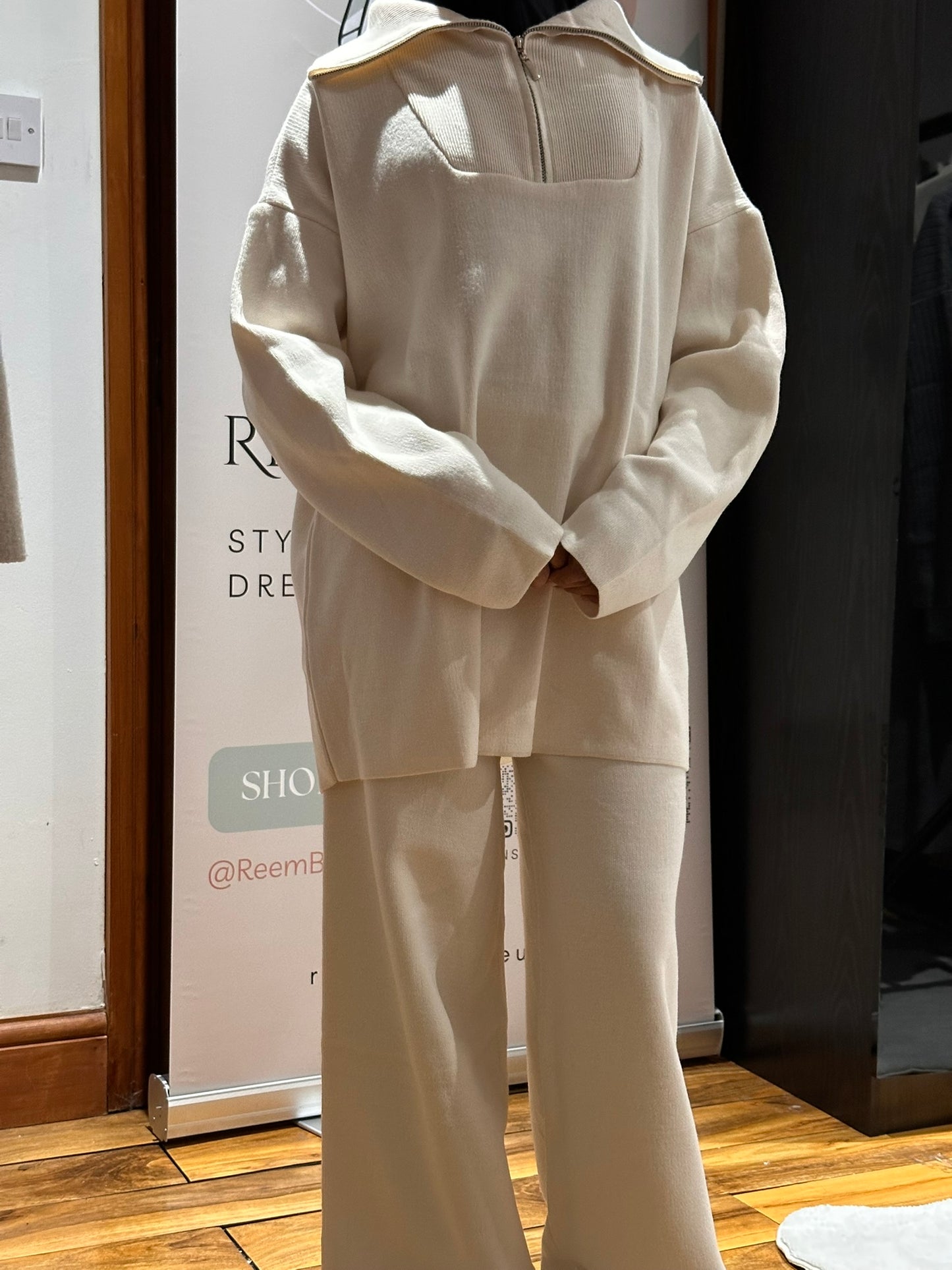 Quarter Zip Knitted Co-ord Set