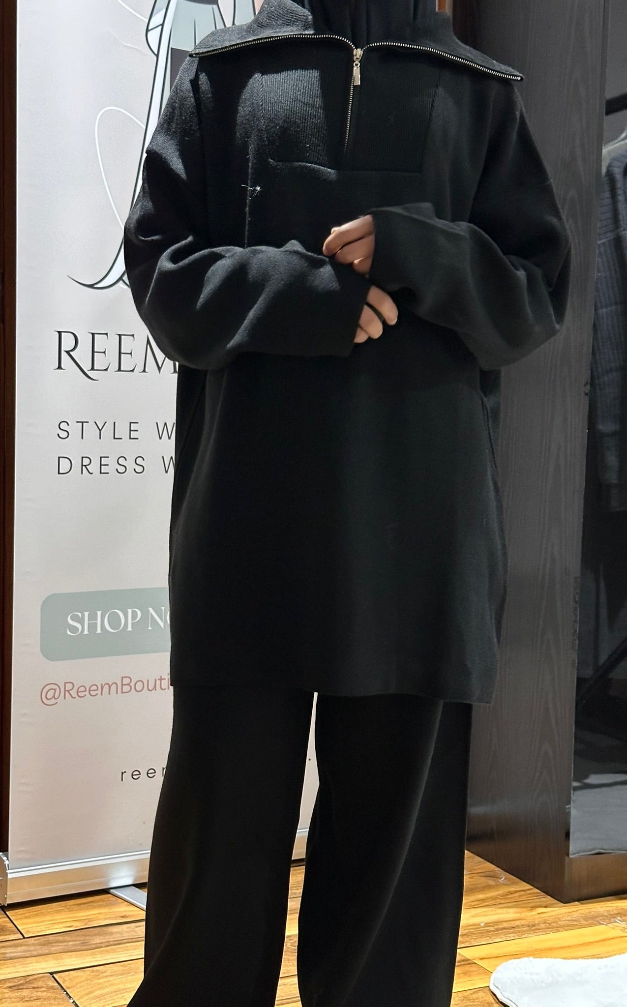 Quarter Zip Knitted Co-ord Set