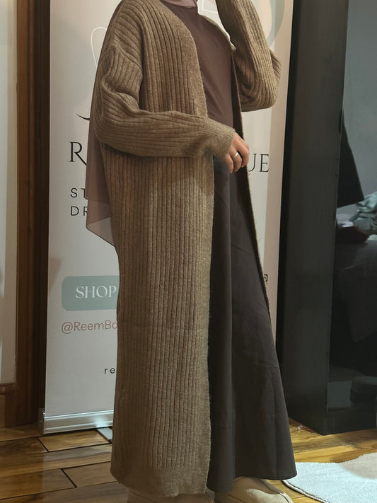 Rib-Knitted Cardigan