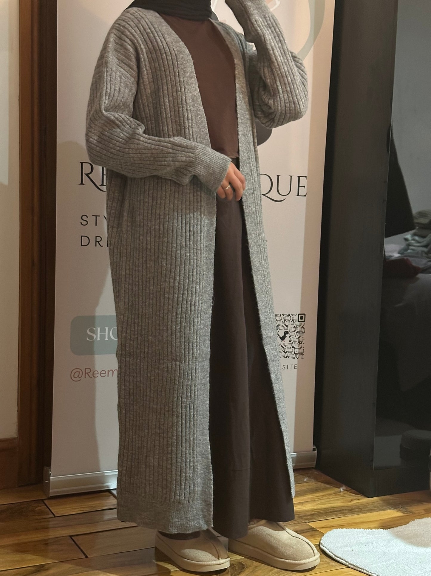 Rib-Knitted Cardigan